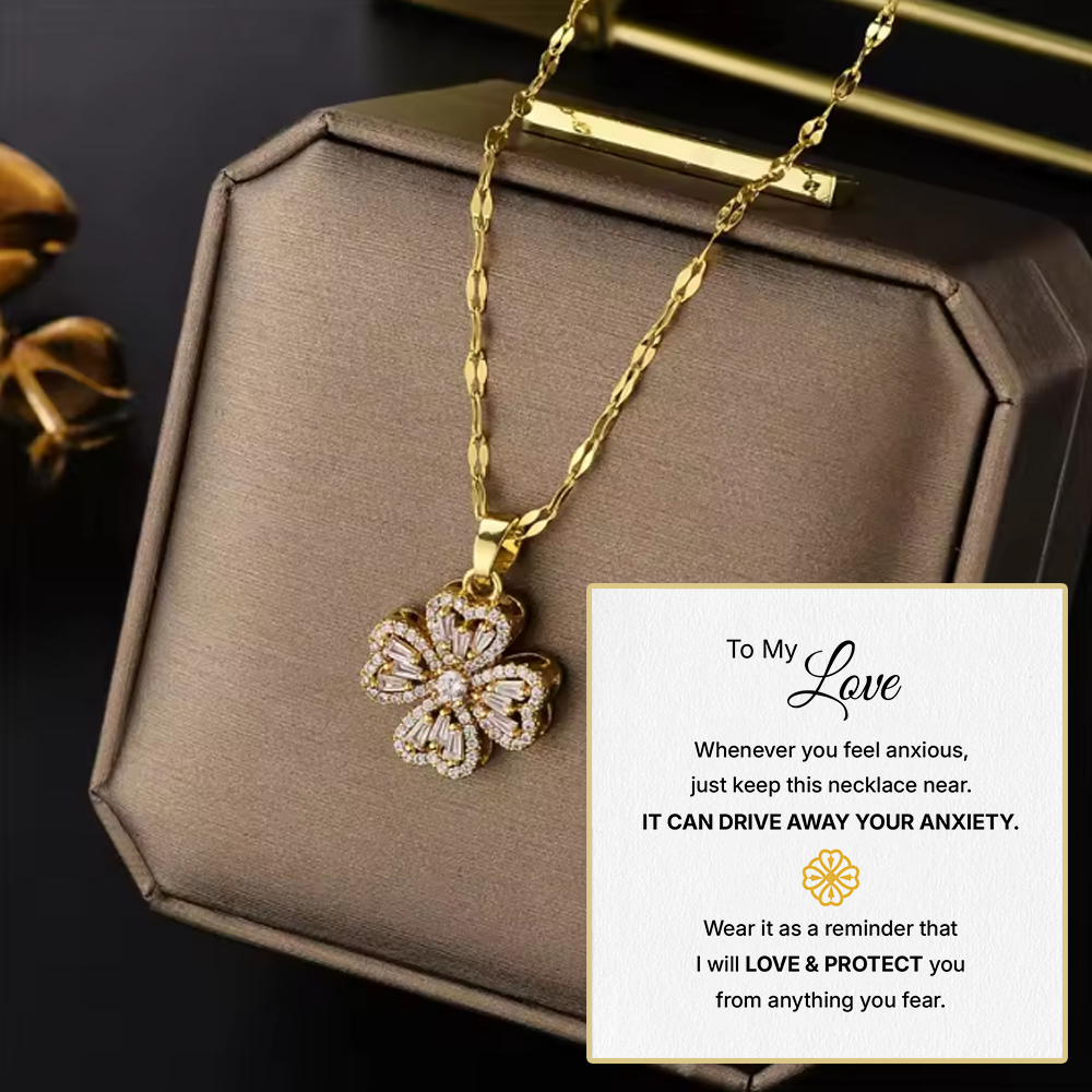 To my Love - Rotating Necklace - Gold