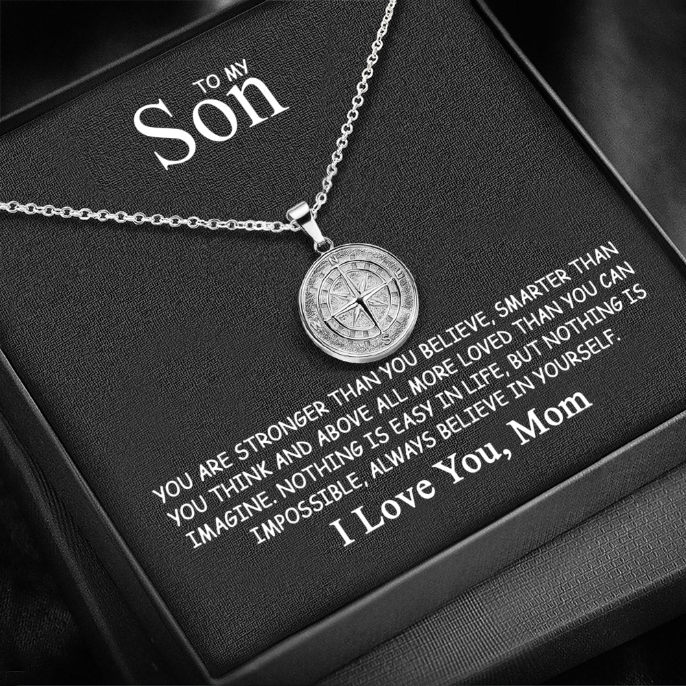 To my Son - Compass Necklace