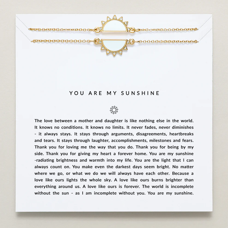 Mother and Daughter - You are my sunshine necklace
