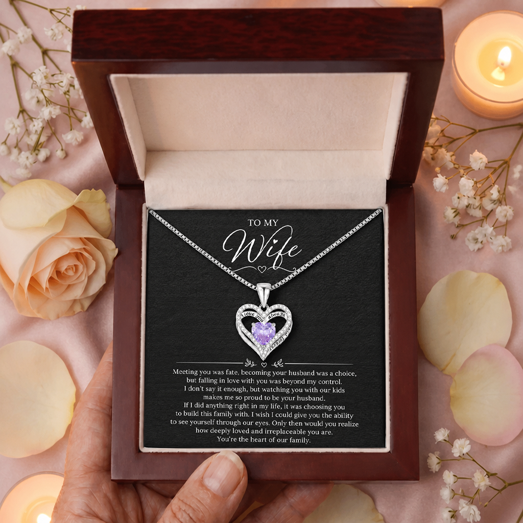To My Wife - Personalized Heart necklace