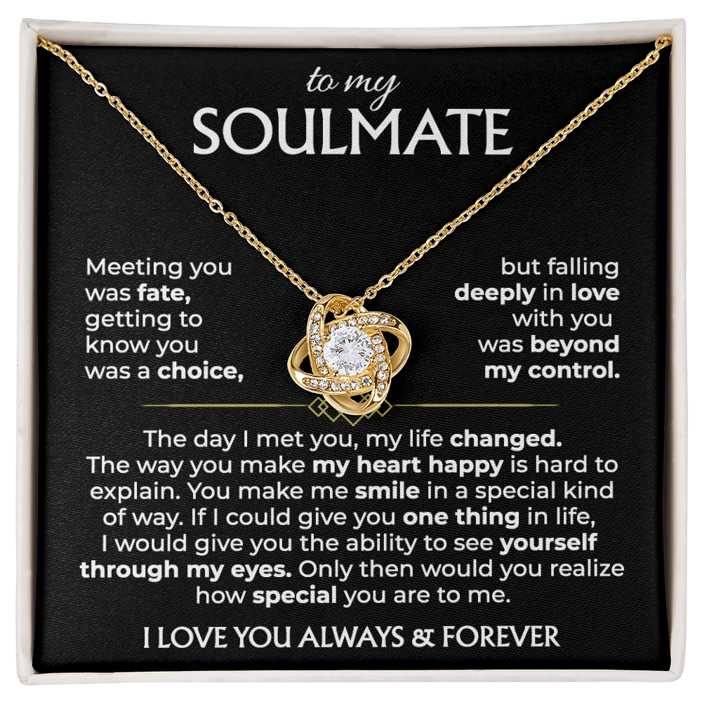 To My Soulmate - Knot Necklace
