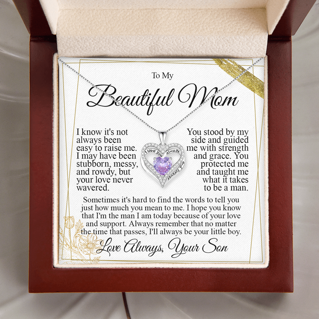 To my Mom - Personalized Heart necklace