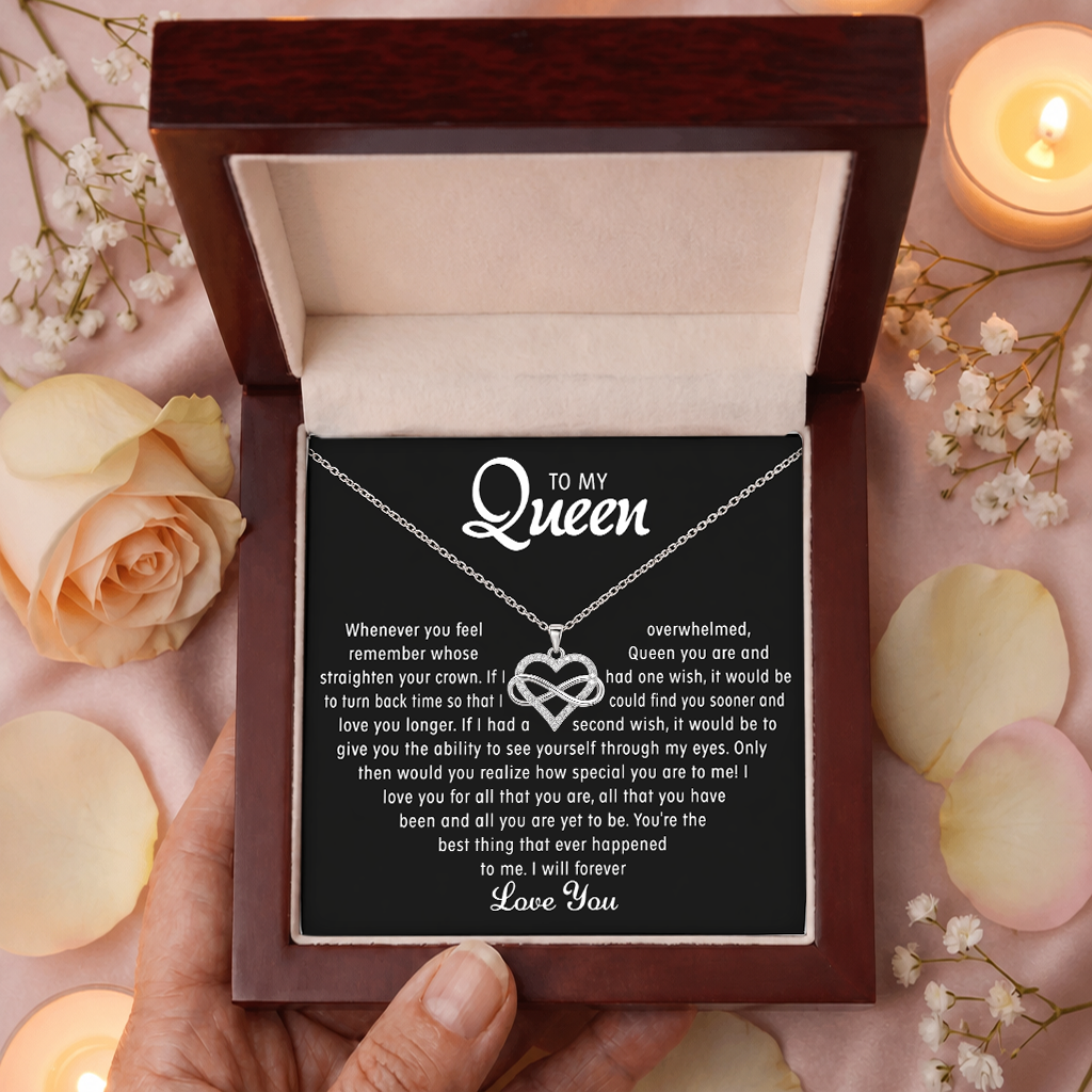 To My Queen – Infinity Heart Necklace