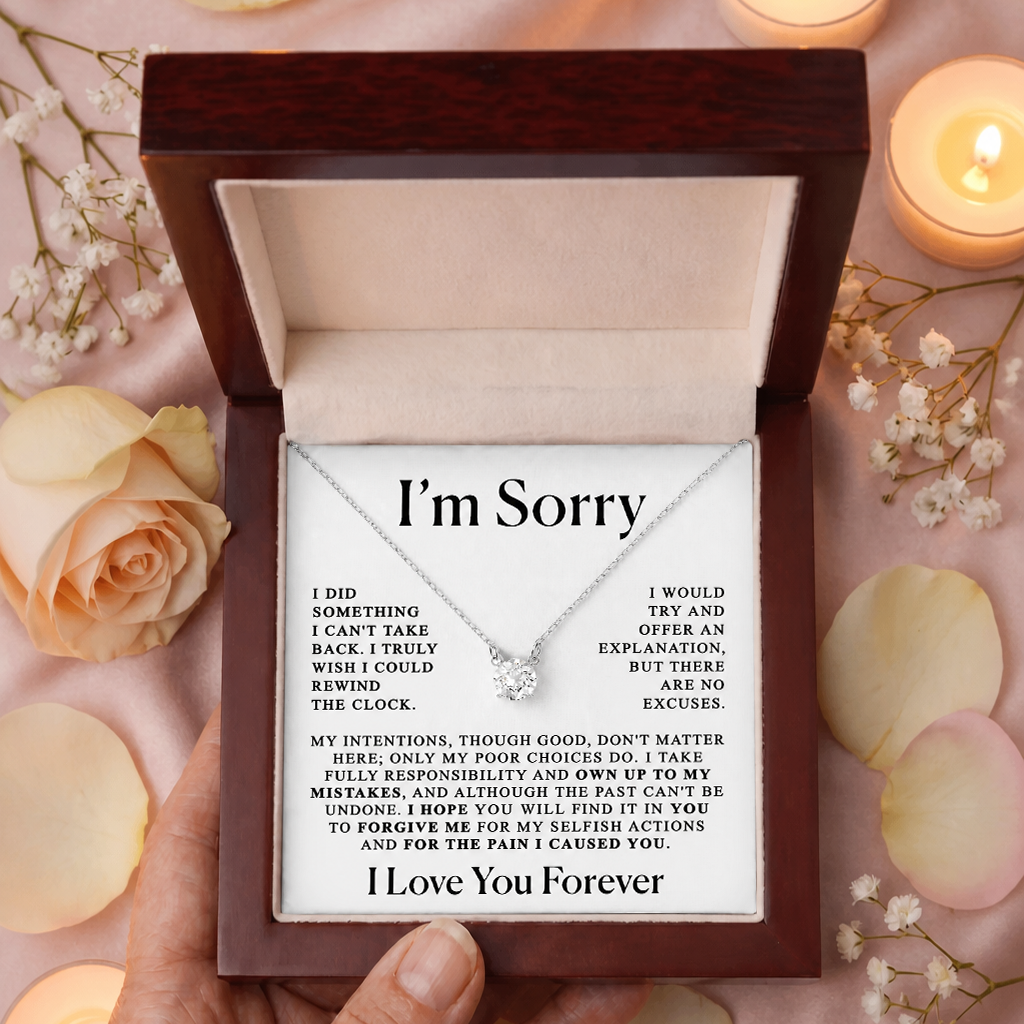 Apology Gift For Her - Crystal Pendant Necklace