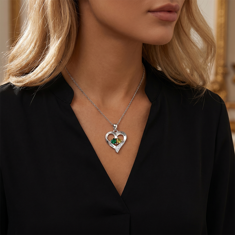 To My Wife -  Personalized Heart necklace
