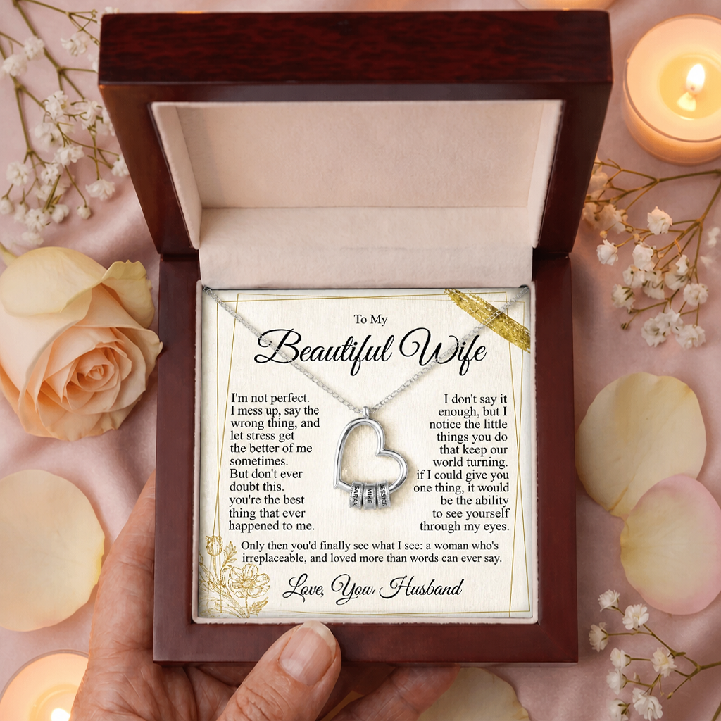 To My Wife - Heart of Our Family Necklace