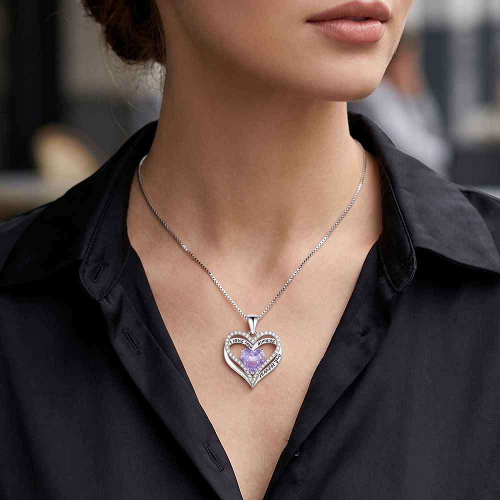 To my Daughter - Personalized Heart necklace
