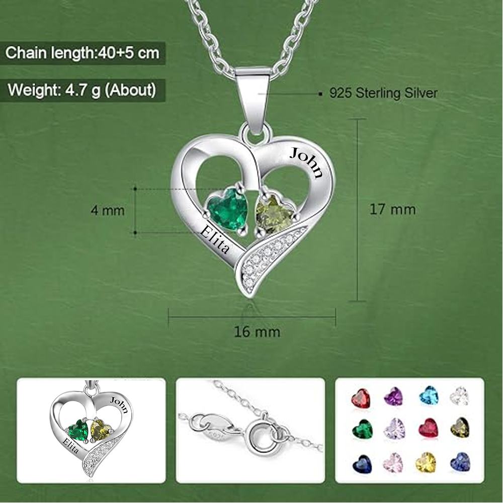 To My Wife -  Personalized Heart necklace