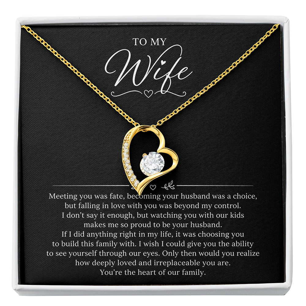 To My Wife - Heart Pendant Necklace