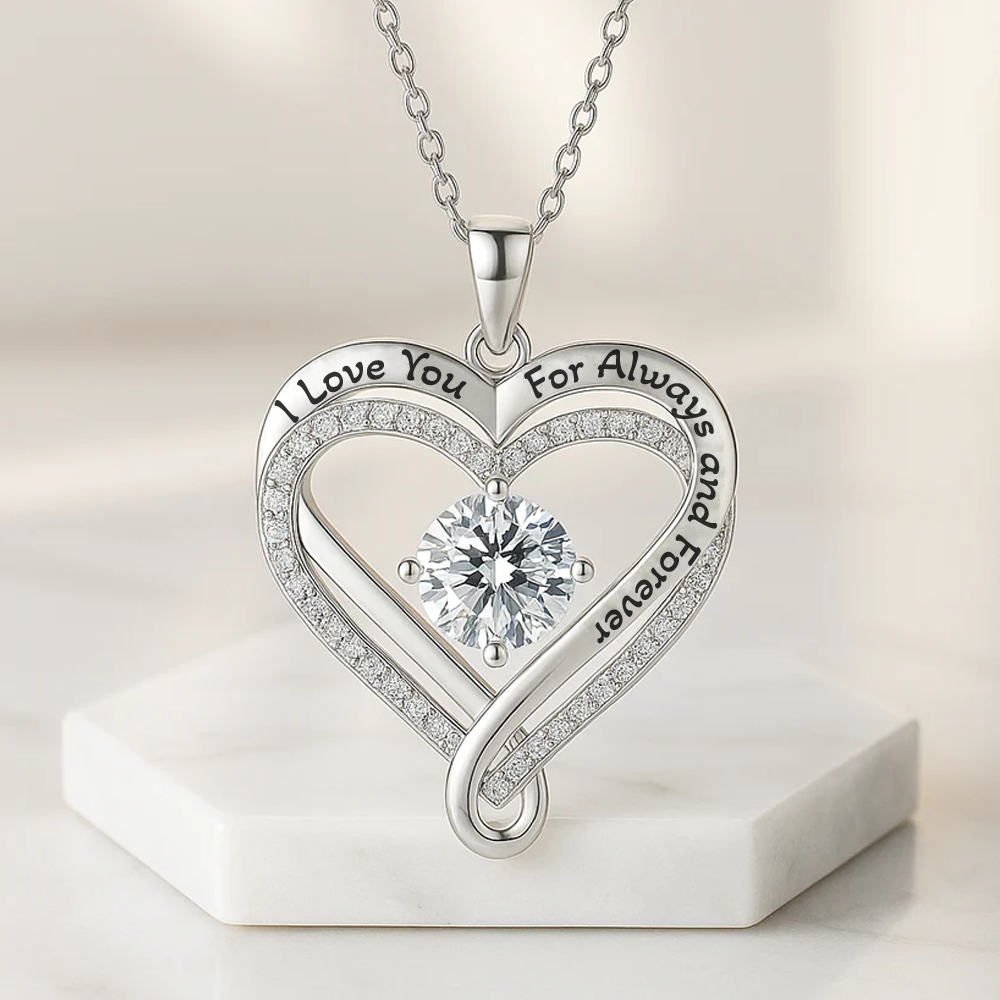 To my Wife - Engraved Heart necklace