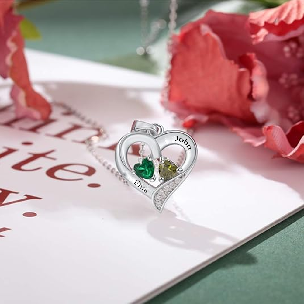 To My Wife -  Personalized Heart necklace