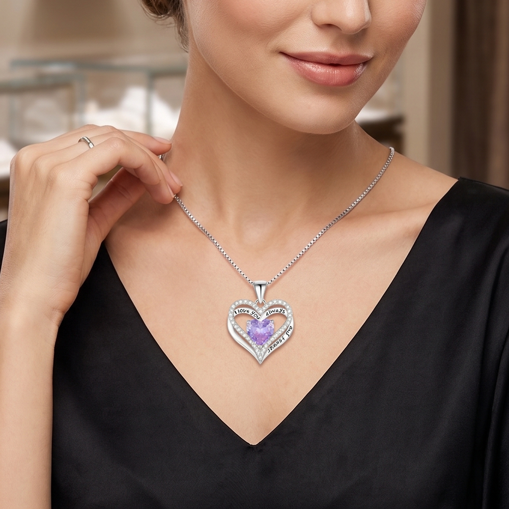 To my Mom - Personalized Heart necklace