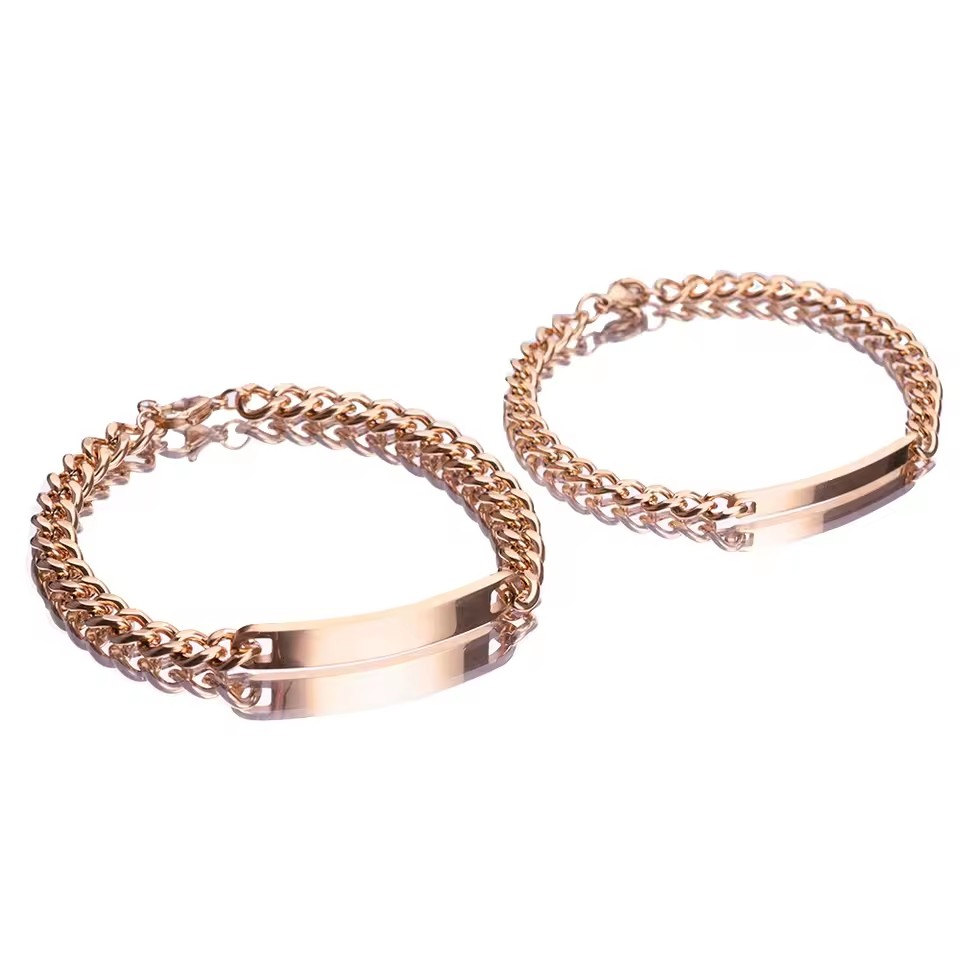 Endless Love - Engraved Bracelets with Rose Box