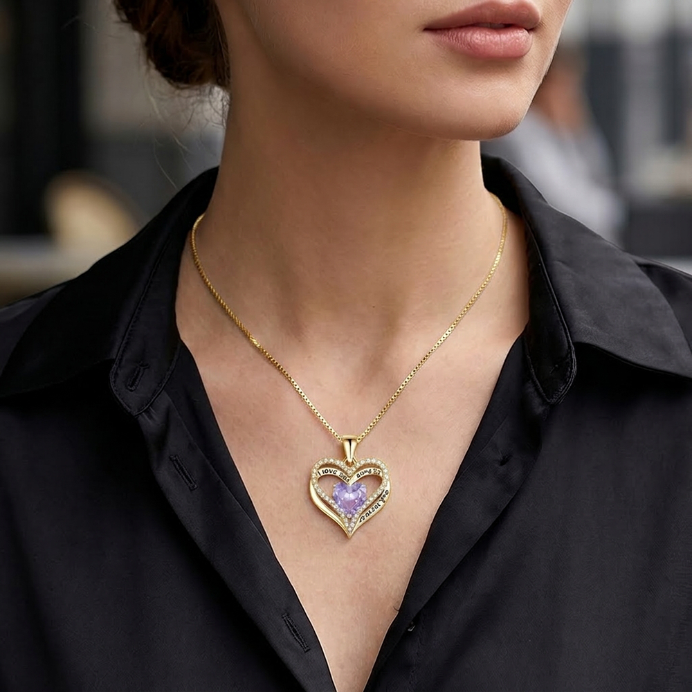 To My Wife -  Personalized Heart necklace