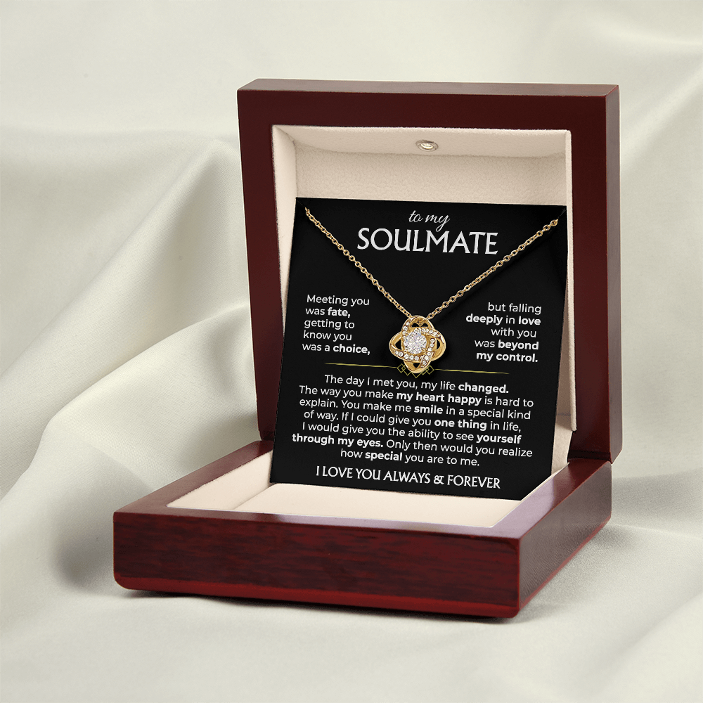 To My Soulmate - Knot Necklace