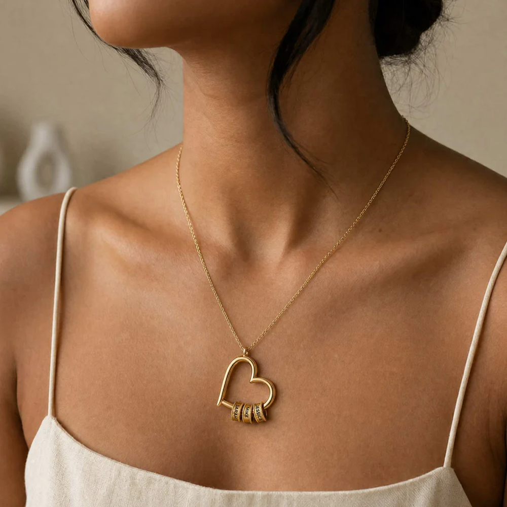 To My Mom - Heart of Our Family Necklace