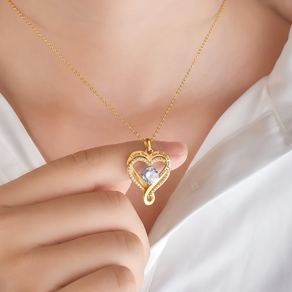 To my Wife - Engraved Heart necklace